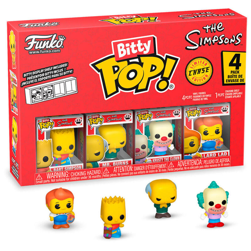 Blister 4 Figuras Bitty Pop Los Simpsons Bart