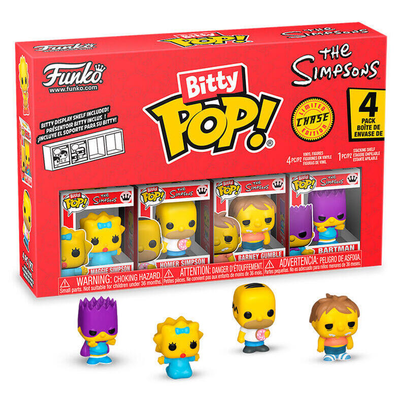 Blister 4 Figuras Bitty Pop Los Simpsons Maggie