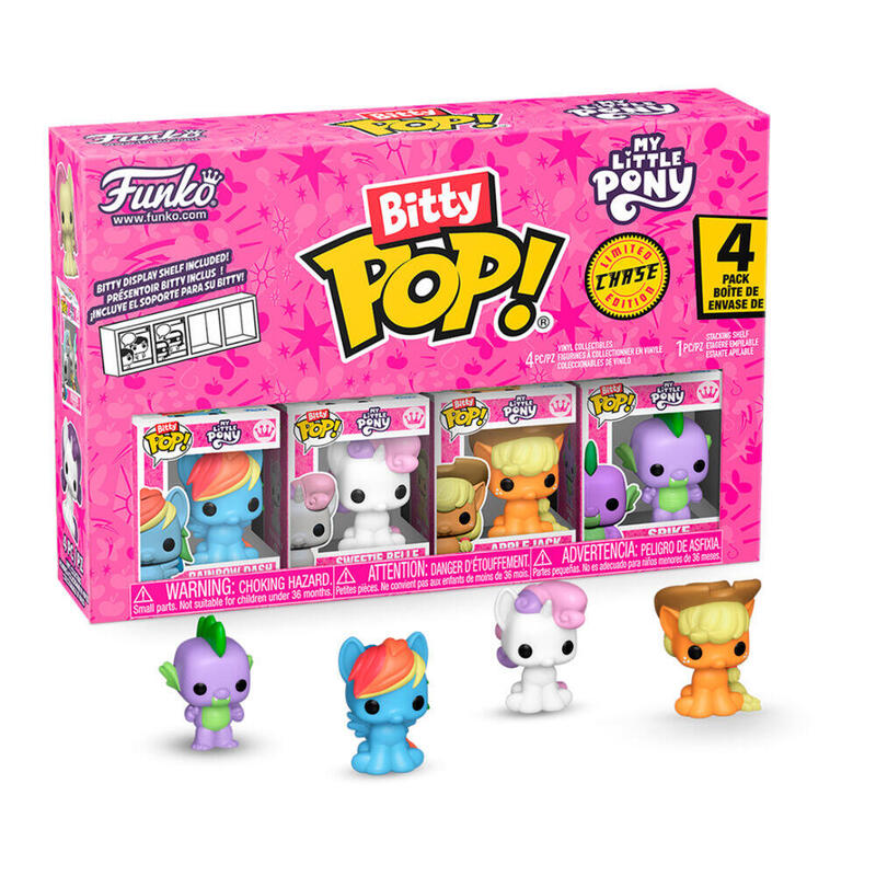 Blister 4 Figuras Bitty Pop My Little Pony Rainbow Dash