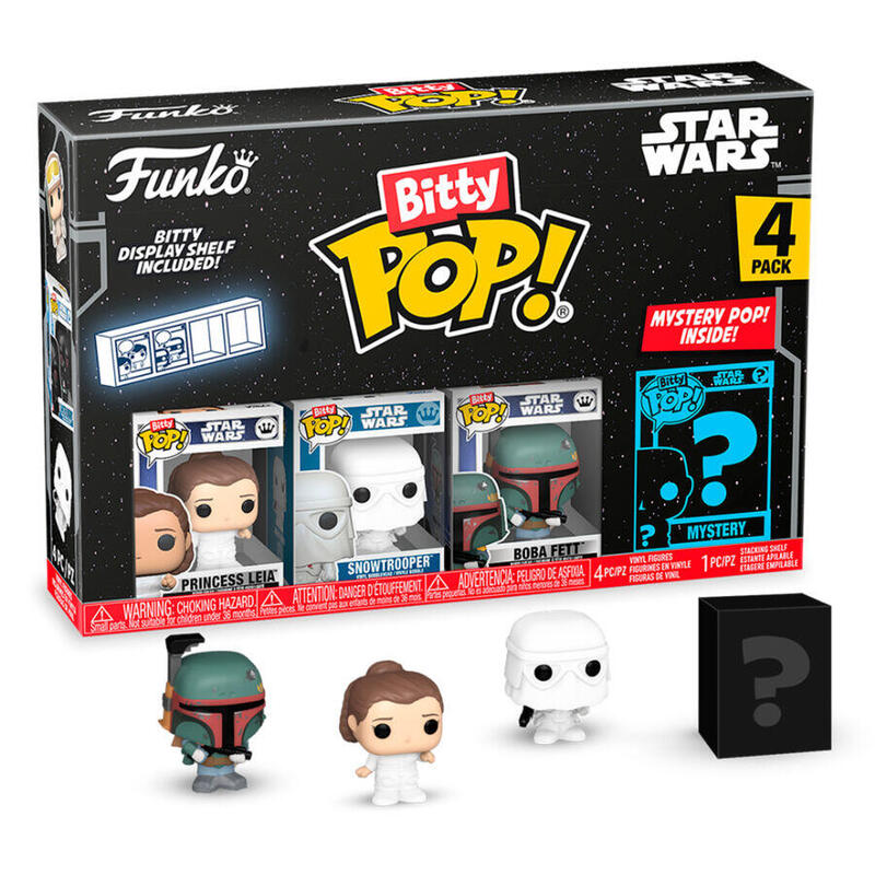 Blister 4 Figuras Bitty Pop Star Wars Leia