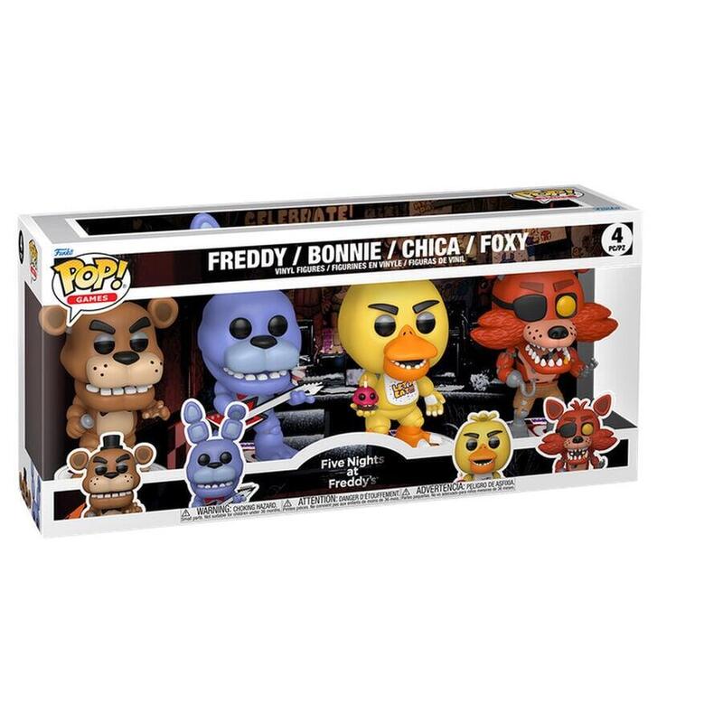 Blister 4 Figuras Pop Five Nights At Freddys