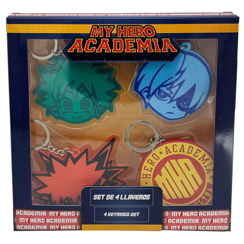 Blister 4 Llaveros My Hero Academia