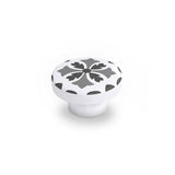 Blister Con 4 Pomos Redondos Para Mueble Fabricado En Madera Acabado Gris Mod. E243 Ø38mm Rei