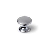 Blister Con 4 Pomos Redondos Para Mueble Fabricado En Zamak Acabado Cromo Mate Mod.756 Ø33mm Rei