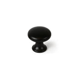 Blister Con 4 Pomos Redondos Para Mueble Fabricado En Zamak Acabado Negro Mate Mod. 760 Ø25mm Rei