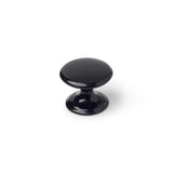 Blister Con 4 Pomos Redondos Para Mueble Fabricado En Zamak Acabado Negro Mod. 756 Ø33mm Rei