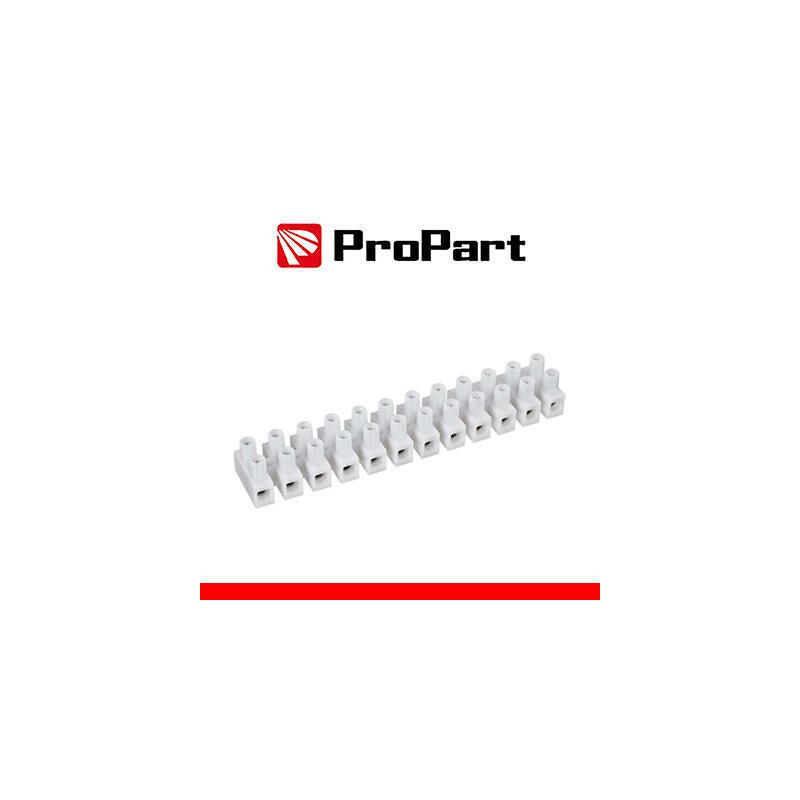 Bloque De Terminales 12 Polos 3a - 4 Mm2 Forma U 380v 10ud