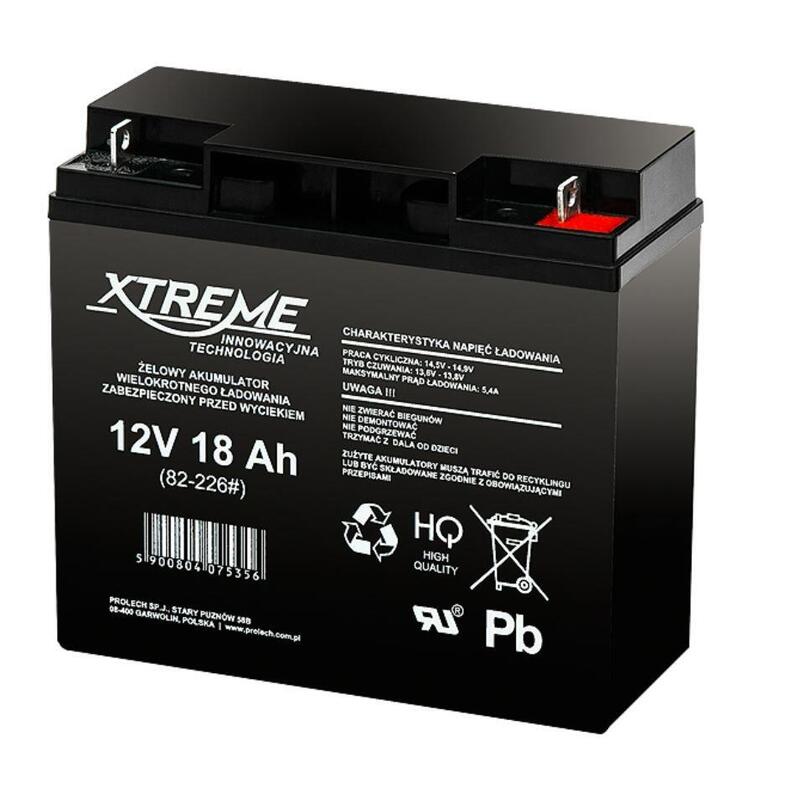 Blow Gel Battery 12v    18ah Xtreme
