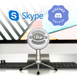 Blue Microphones Snowball Ice Micrófono De Superficie Para Mesa Blanco