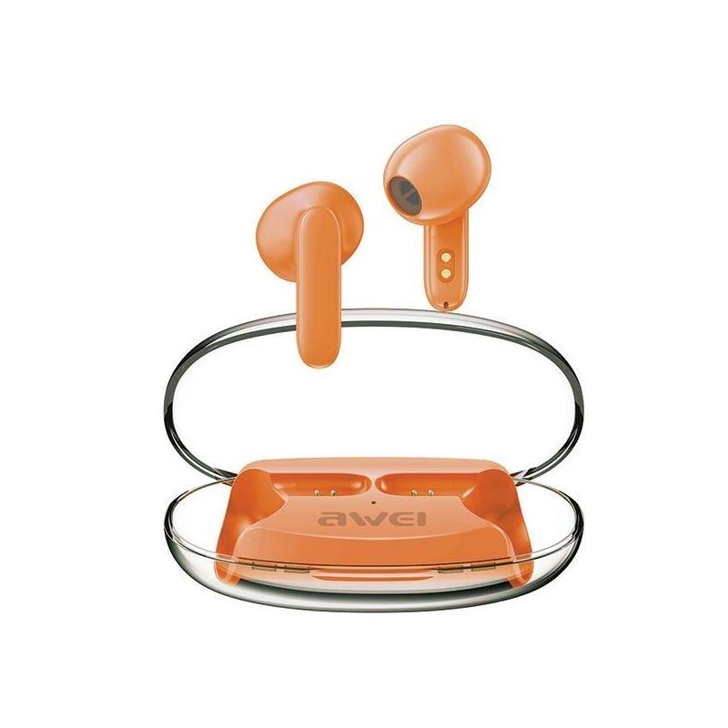 Sluchawki Bluetooth 5.3 T85 Enc Tws Pomaranczowe
