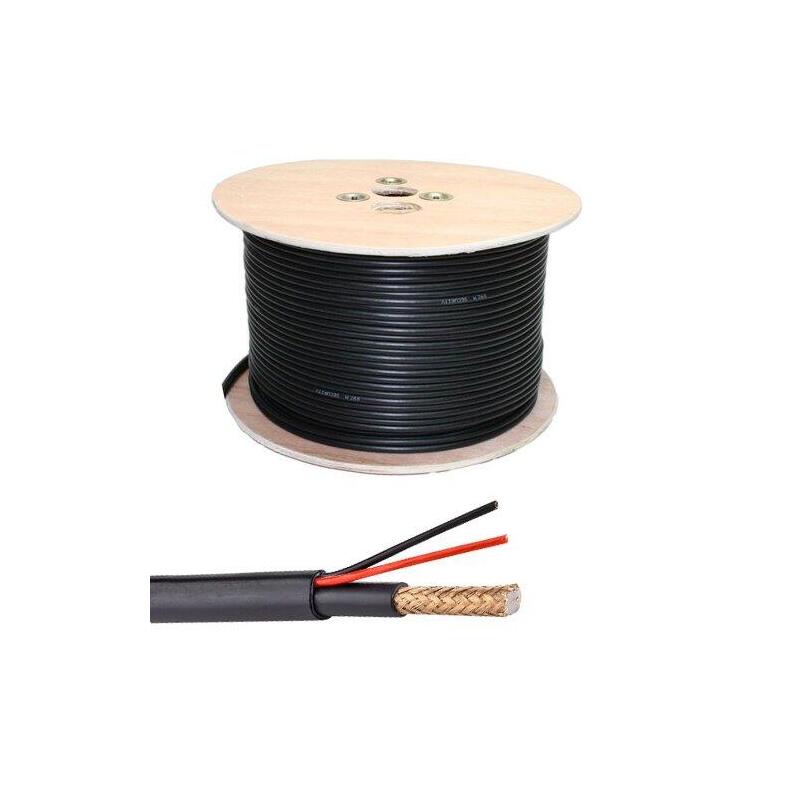 Bobina De 250m Cable Combinado Rg-59 + Alimentación. Libre De Halogenos