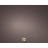 Bola Colgante De Cristal Microled, Verde Agua , Ø10cm.