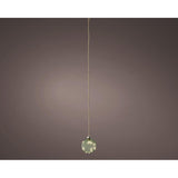 Bola Colgante De Cristal Microled, Verde Agua , Ø10cm.