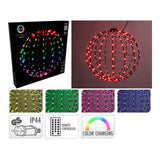Bola Metalica Plegable, Con 168 Led Rgb Ø40 Cm