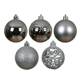 Bolas Decoración Árbol Navidad Ø6 Cm, Plata, Caja 35 Uds
