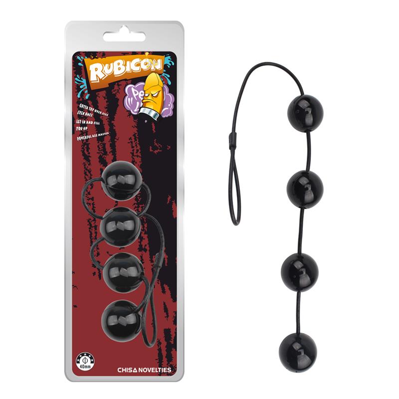 Bolas Vaginales Y Anales 55 X 4 Cm Negro