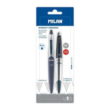 Bolígrafo De Tinta De Aceite Retráctil Y Portaminas Milan Bwm10414 Azul Negro
