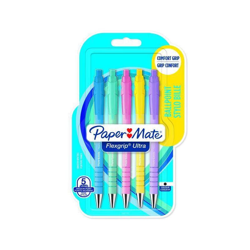 Bolígrafo Paper Mate Flexgrip Ultra Pamel. M Sh. Pack De 5