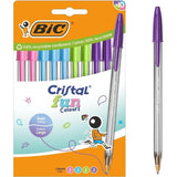 Bolígrafos De Tinta De Aceite Bic Cristal Fun 524176 10 Unidades Colores Surtidos
