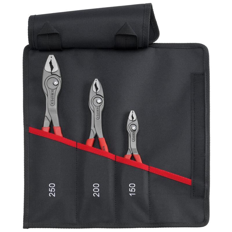 Bolsa Con Ruedas Knipex Twingrip, Pinzas Delanteras, Juego De 3 Unidades, Rojo, Longitud 150 / 200 / 250 Mm 00 19 61 V01