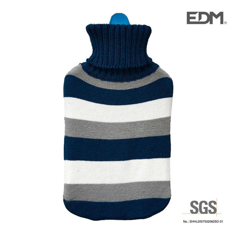 Bolsa De Agua Caliente Rayas Azules 2 L