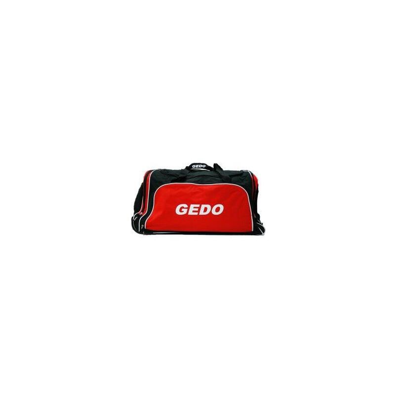 Bolsa De Deporte Gedo Milan Trolley 4 Departamentos Ruedas Color Negro Y Rojo
