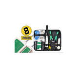Bolsa De Herramientas Para Mantenimiento De Red Con 8 Piezas. Incluye Alicates De Crimpado De Cable De Red Rj45, Pelacables De Red Y Alicates De Inserción Lsa. También Dispone De 100 Pinzas, 20 Protectores Rj45, 20 Enchufes Rj45 Y Un Adapta