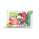 Bolsas De Carne De Res/Pavo De Animal Island Para Gatos, 4 X 100 G.