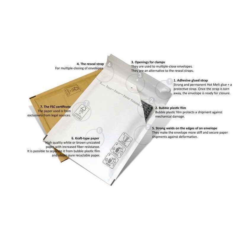 Bolsas De Correo Con Colchón De Aire Braun Gr. D 200x275mm (100 Piezas)