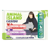 Bolsitas De Pollo/Codorniz/Cordero De Animal Island Para Gatos 4x85g