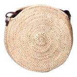 Bolso Redondo De Palma Con Asa Regulable De Piel