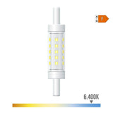 Bombilla Lineal Led 78 Mm R7s, 5 W, 500 Lm, 6400 K, Luz Fría, Regulable, Ø15 X 78 Mm