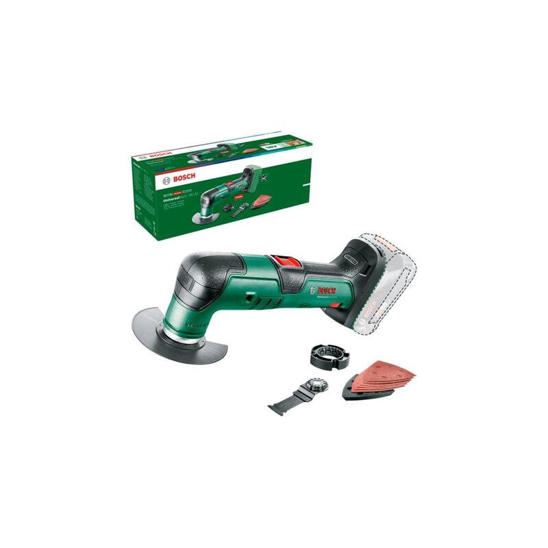Bosch Bricolaje Y Jardín Multifunción A Batería Universalmulti 18v-32 Solo Verde/Negro, Sin Batería Ni Cargador, Power For All Alliance 603105000