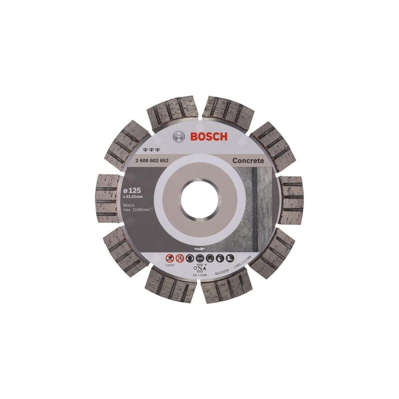Bosch Disco De Corte De Diamante Bosch Professional Best For Concrete, Ø 125 Mm, Diámetro 22,23 Mm 2608602652
