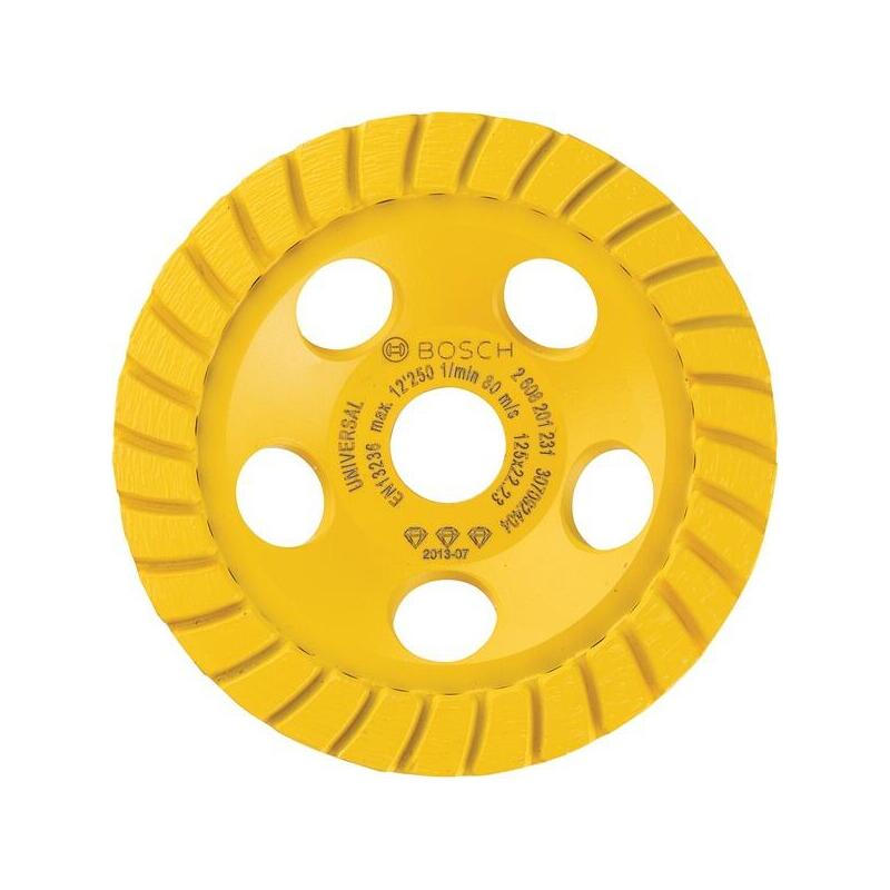 Bosch Muela De Copa De Diamante Ideal Para Universal Turbo, 125 Mm, Muela Abrasiva 2608201231
