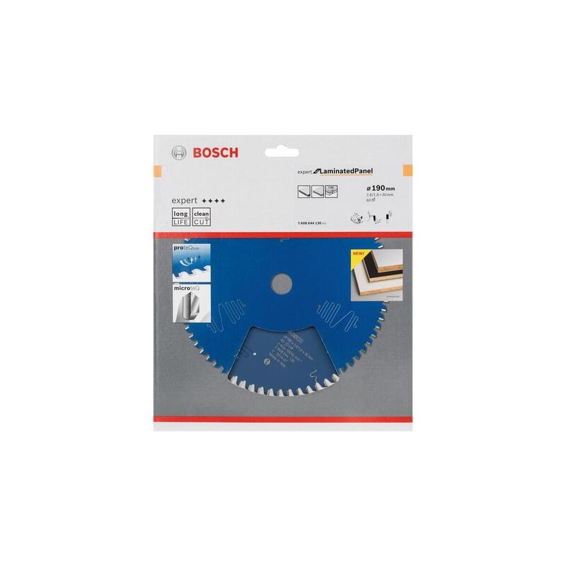 Hoja De Sierra Circular Bosch Professional Expert Para Paneles Laminados, Ø 190 Mm, Diámetro 60z 30 Mm, Para Sierras Circulares Portátiles 2608644130