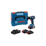 Taladro Percutor A Batería Bosch Professional Gsb 18v-65 Professional, 18 Voltios Azul, 2 Baterías De Iones De Litio Procore18v 4,0 Ah, En L-Boxx 06019n3306