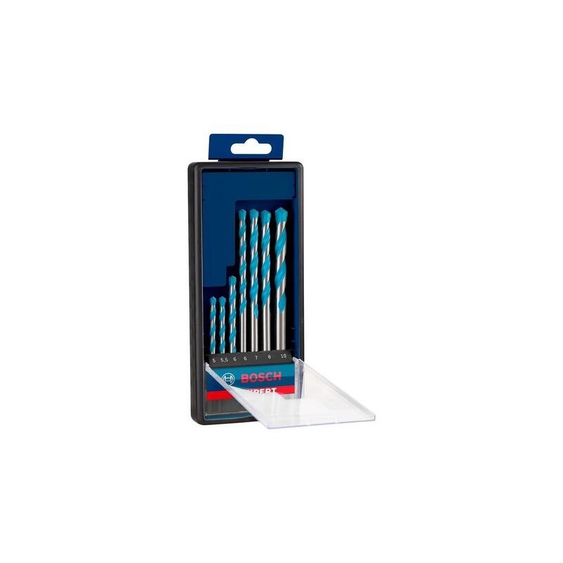 Bosch Professional Expert Cyl-9 Juego De Brocas Multiconstruction, 7 Piezas Ø 5 / 5,5 / 6 / 7 / 8 / 10mm 2608900648