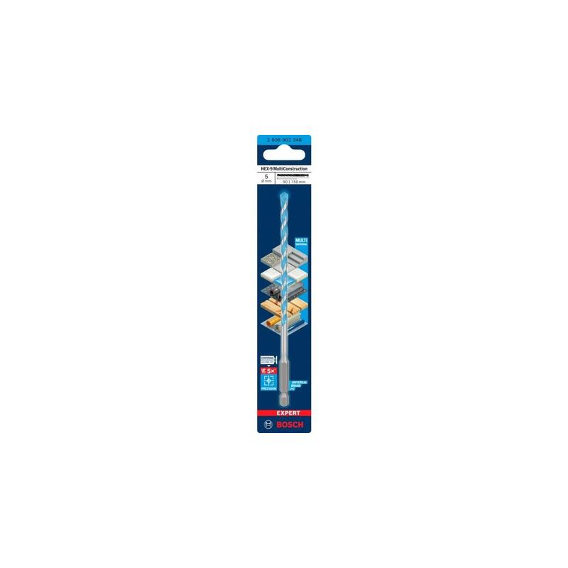 Bosch Professional Expert Hex-9 Ø 5 Mm, Longitud Útil 90 Mm 2608902348