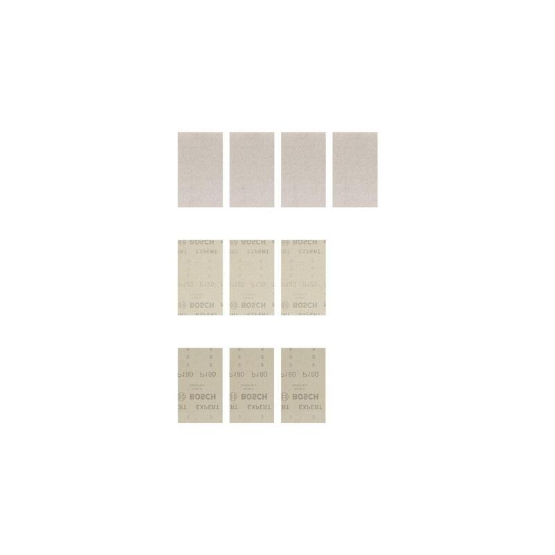 Bosch Professional Expert M480 Juego De Hojas De Lija Con Estructura De Malla 80 X 133 Mm, K80 / 120 / 180 10 Piezas, Para Lijadoras Orbitales 2608901205