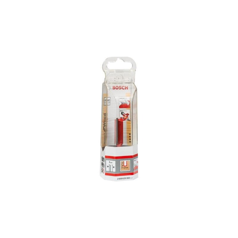 Bosch Professional Fresa Ranuradora Expert Para Madera, Ø 12 Mm, Longitud Útil 31,8 Mm, Eje Ø 8 Mm, Doble Filo 2608629360