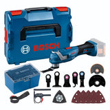 Bosch Professional Multicortador Inalámbrico Gop 18v-34 Solo Professional, 18 Voltios, Herramienta Multifuncional Azul/Negro, Sin Batería Ni Cargador, L-Boxx + Caja De Accesorios 06018g2002