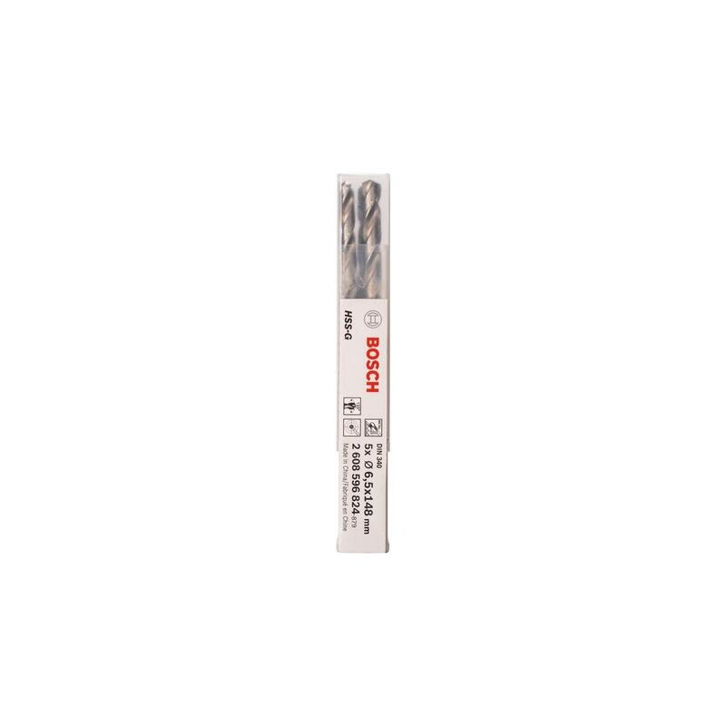 Bosch Professional  Para Metal Hss-G Largo, Ø 6,5 Mm 5 Piezas, Longitud Útil 97 Mm 2608596824