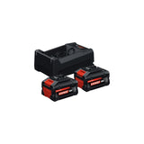 Bosch Professional Set Básico 2x Exba 18v-55 + Cargador De Doble Voltaje Gal 12v/18v-80 Negro, 2x Batería Li-Ion 5,5ah, Ampshare Alliance 1600a0373p
