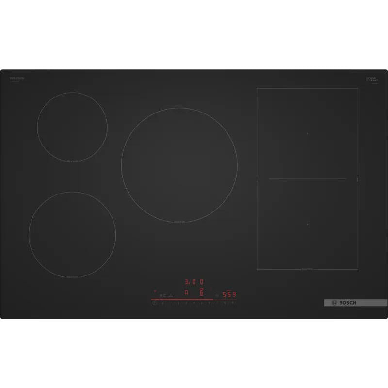 Bosch Serie 6 Pvw81chb1e Hobs Negro Integrado 80 Cm Con Placa De Inducción 5 Zona(S)