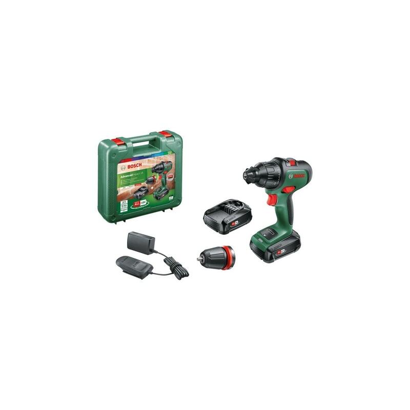 Bosch Taladro Combinado A Batería Advancedimpact 18 Verde/Negro, 2 Baterías De Iones De Litio De 1,5 Ah, Maletín, Power For All Alliance 06039b510e