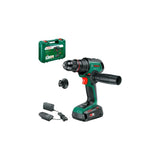 Bosch Taladro Inalámbrico Advanceddrill 18v-80 Quicksnap Verde/Negro, Batería Li-Ion 2,5ah, Maletín, Power For All Alliance 06039e2001