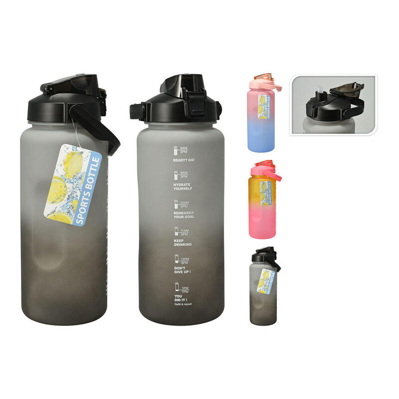 Botella De Agua 2000 Ml Colores Surtidos