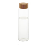 Botella De Vidrio Con Tapa De Bambú Ø8x26,5cm 1l Ms70099 Andrea House