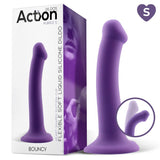 Dildo Bouncy Silicona Líquida Hiper Flexible 6.5 - 16.5 Cm Talla S Púrpura
